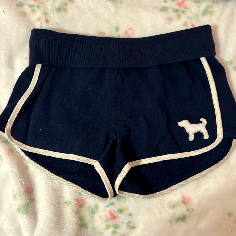 PINK Victoria's Secret Dark Blue Ivy Terry Shorts Y2K Size Medium